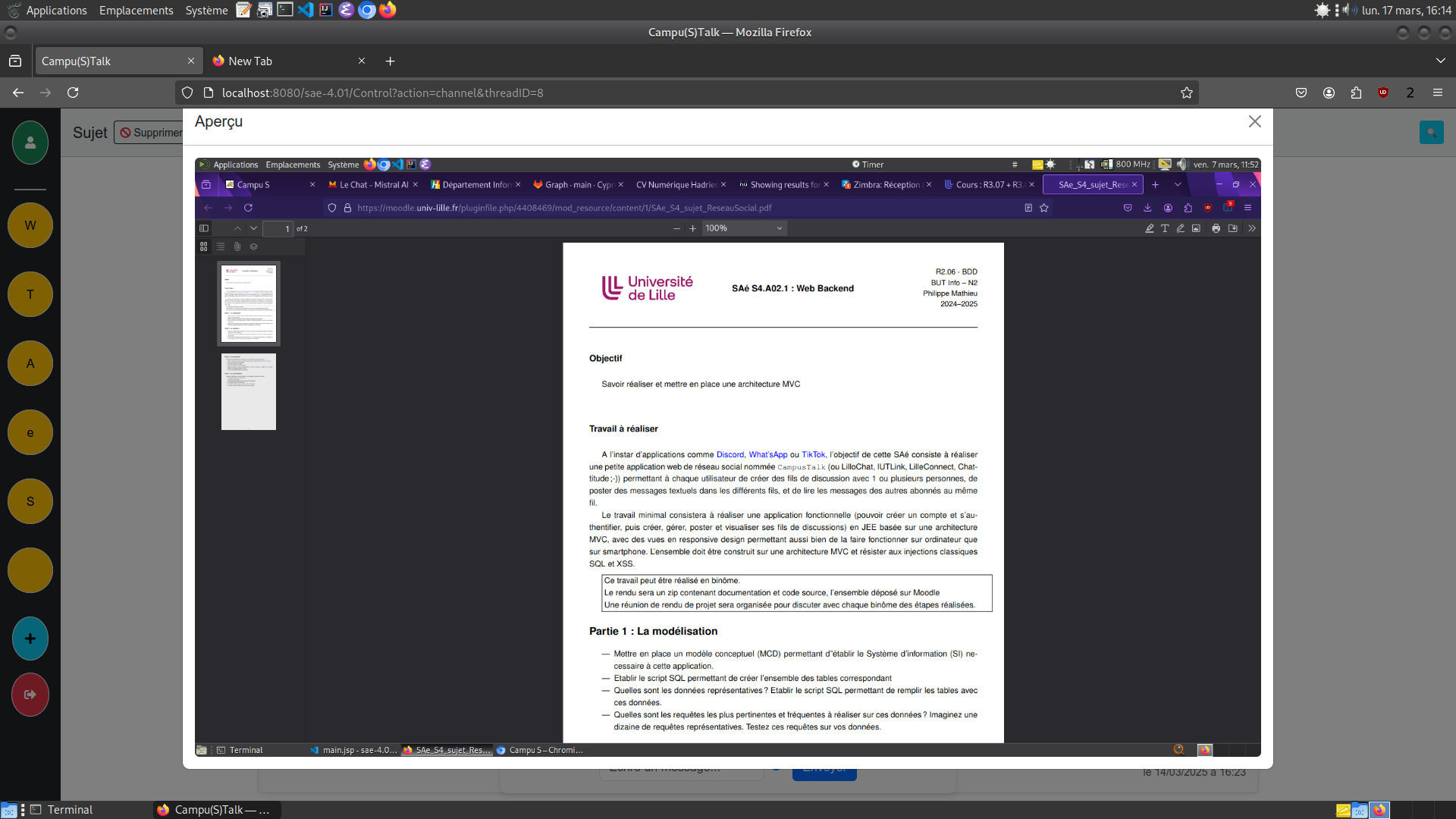 Aperçu d'une image dans l'application